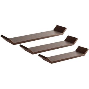 AHD Amazing Home Design - Estantes de Pared - Wenge - 3 piezas AHD Amazing Home Design - Estantes de Pared - Wenge - 3 piezas