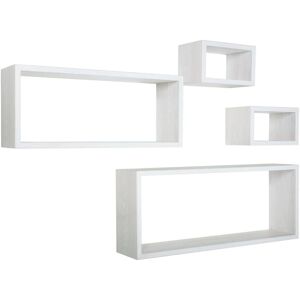 MODULARREDO Mensole da Parete Merlino - Set di 4, Rovere Sbiancato MODULARREDO Mensole da Parete Merlino - Set di 4, Rovere Sbiancato
