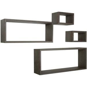 MODULARREDO Merlino Mensole Modulari da Parete - Rovere Scuro - Mensole MODULARREDO Merlino Mensole Modulari da Parete - Rovere Scuro - Mensole