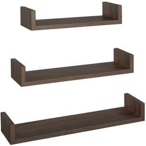 MODULARREDO Noce Segato Set di 3 mensole Calamita MODULARREDO Noce Segato Set di 3 mensole Calamita