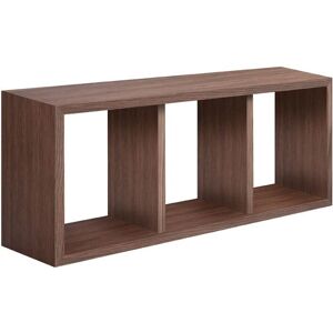 AHD AMAZING HOME DESIGN Estantería de pared Wengue - Moderna con 3 compartimentos AHD AMAZING HOME DESIGN Estantería de pared Wengue - Moderna con 3 compartimentos