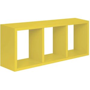 Ahd Amazing Home Design - Mensola da muro Tristano - 3 scomparti - Giallo Ahd Amazing Home Design - Mensola da muro Tristano - 3 scomparti - Giallo