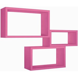 SANITEC Estantes de Pared Fucsia - Conjunto de 3 - Decoración Hogareña SANITEC Estantes de Pared Fucsia - Conjunto de 3 - Decoración Hogareña