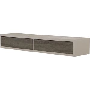 MODULARREDO Mensola da Muro con Cassetto - Noce Marrone - Design Italiano Moderno MODULARREDO Mensola da Muro con Cassetto - Noce Marrone - Design Italiano Moderno