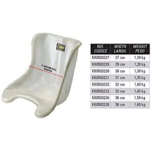 OMP Carbon Racing Seat - 38cm Flat White OMP Carbon Racing Seat - 38cm Flat White