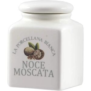 La Porcellana Bianca Nootmuskaat Container - Vintage Stijl - 175 ml La Porcellana Bianca Nootmuskaat Container - Vintage Stijl - 175 ml