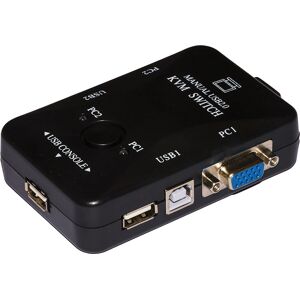 Link Accessori LKKWM2 Commutateur KVM Noir - Supporte Dual PCs - Publicité Link Accessori LKKWM2 Commutateur KVM Noir - Supporte Dual PCs - Publicité