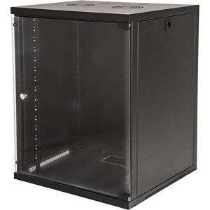 Link Accessori LK1918U66N Wandmontage-Schrank 18U Schwarz Link Accessori LK1918U66N Wandmontage-Schrank 18U Schwarz