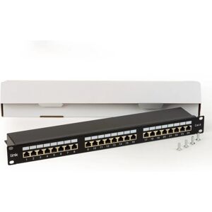 Brand Model - 24 Port Shielded Cat 6 Patch Panel - Network Equipment Brand Model - 24 Port Shielded Cat 6 Patch Panel - Network Equipment