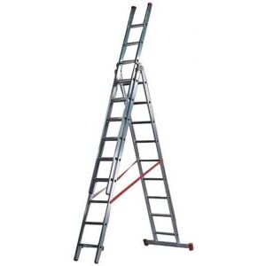 Escalera telescópica en aluminio Facal - 3 secciones, máx. 5,10 m - G250-3 Escalera telescópica en aluminio Facal - 3 secciones, máx. 5,10 m - G250-3