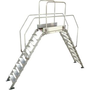 Pasarela de aluminio con escalera - 200kg, 9 peldaños, 900x530mm Pasarela de aluminio con escalera - 200kg, 9 peldaños, 900x530mm