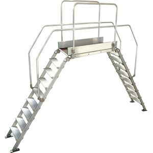 Pasarela de aluminio Kaiserkraft - Carga 200kg - 9 peldaños - 1200x530mm Pasarela de aluminio Kaiserkraft - Carga 200kg - 9 peldaños - 1200x530mm