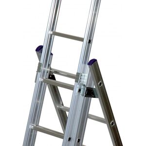 FACAL Aluminiumleiter N°3x 8 h max cm. 510 - Aluminium-Treppenset 3 Elemente FACAL Aluminiumleiter N°3x 8 h max cm. 510 - Aluminium-Treppenset 3 Elemente