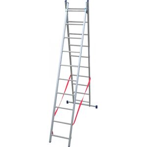 FACAL Aluminiumleiter - 2 Segmente, Rutschfeste Stufen, Blau - Leiter FACAL Aluminiumleiter - 2 Segmente, Rutschfeste Stufen, Blau - Leiter