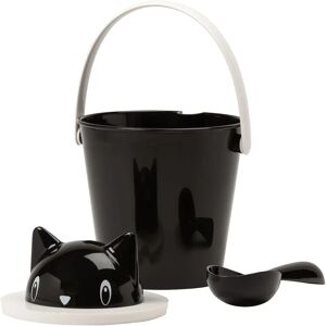 United Pets Crick Cat Container - 20cm Black - Pet Food Feeder United Pets Crick Cat Container - 20cm Black - Pet Food Feeder
