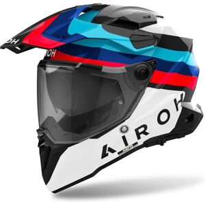 Airoh Commander 2 Doom Helmet - Black, Blue, White - Motorcycle Helmet Airoh Commander 2 Doom Helmet - Black, Blue, White - Motorcycle Helmet