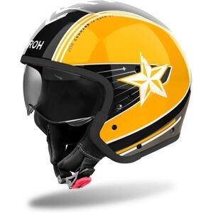 Casque jet Airoh J110 Command Jaune - Unisexe - Moto - Publicité Casque jet Airoh J110 Command Jaune - Unisexe - Moto - Publicité