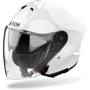 Casque jet Airoh H 21 Blanc Brillant - Casque moto - Publicité Casque jet Airoh H 21 Blanc Brillant - Casque moto - Publicité