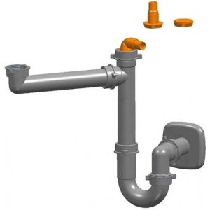 Lira - Sifone salvaspazio grigio metallizzato - Grigio metallizzato - 40 mm - Sink siphon Lira - Sifone salvaspazio grigio metallizzato - Grigio metallizzato - 40 mm - Sink siphon