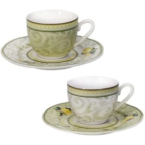 Ensemble de 2 Tasses à Café Limoni Brandani - Porcelaine New Bone China - Publicité Ensemble de 2 Tasses à Café Limoni Brandani - Porcelaine New Bone China - Publicité