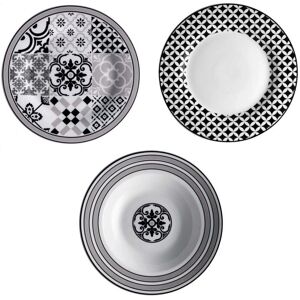 Set de farfurii din porțelan de 18 piese - Model Alhambra Set de farfurii din porțelan de 18 piese - Model Alhambra