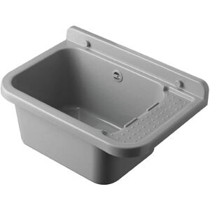 Lavabo bagno Negrari 2051G - A parete, Grigio, Resina resistente Lavabo bagno Negrari 2051G - A parete, Grigio, Resina resistente
