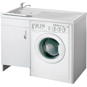 Negrari Eco Mobile per Lavatrice - Bianco - Melamina Idrofuga - Interno/Esterno Negrari Eco Mobile per Lavatrice - Bianco - Melamina Idrofuga - Interno/Esterno
