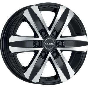 Mak Stone 6 Mercedes-Benz Sprinter 8x18 Black Alloy Wheel - Alloy Wheel Mak Stone 6 Mercedes-Benz Sprinter 8x18 Black Alloy Wheel - Alloy Wheel