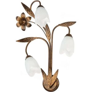 Onli Lighting Onli Sonia Bloemen Ontwerp Wandlamp - Glazen Kapjes - 3x E14 Onli Lighting Onli Sonia Bloemen Ontwerp Wandlamp - Glazen Kapjes - 3x E14