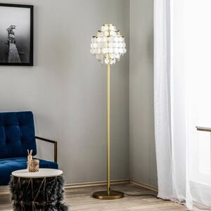 Onli Lighting Ruben Gold Glass Floor Lamp - Mother Of Pearl - Floor Lamp Onli Lighting Ruben Gold Glass Floor Lamp - Mother Of Pearl - Floor Lamp