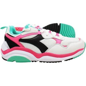 Diadora Whizz Run Wit Roze Groen - Looptrainers Diadora Whizz Run Wit Roze Groen - Looptrainers