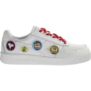 Diadora B.Elite Peanuts White Leather Mens Trainers - Trainers Diadora B.Elite Peanuts White Leather Mens Trainers - Trainers