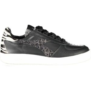 Diadora Zwarte Stoff- en Lederen Sneakers - Dames Schoenen Diadora Zwarte Stoff- en Lederen Sneakers - Dames Schoenen