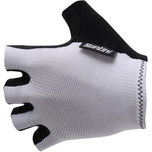 Santini Brisk Weiße Fahrrad Handschuhe - Handschuhe Santini Brisk Weiße Fahrrad Handschuhe - Handschuhe