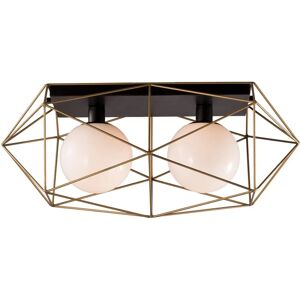 Fan Europe Lighting ABRAXAS 2 Light Semi Flush Light Black, Gold - Ceiling Light Fan Europe Lighting ABRAXAS 2 Light Semi Flush Light Black, Gold - Ceiling Light
