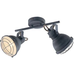 Fan Europe CUBA 2 Light Twin Spotlight Grey - Wall Sconce Fan Europe CUBA 2 Light Twin Spotlight Grey - Wall Sconce