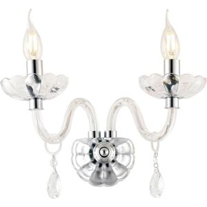 Fan Europe Lighting RIFLESSO Twin 2 Light Candle Wall Light Chrome - Wall Light Fan Europe Lighting RIFLESSO Twin 2 Light Candle Wall Light Chrome - Wall Light