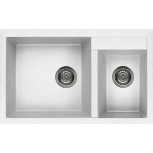 Lavello Doppio Elleci Quadra 440 Bianco Granitek - Cucina Lavello Doppio Elleci Quadra 440 Bianco Granitek - Cucina
