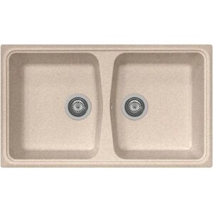 PLADOS Avena MicroUltraGranite Lavello Cucina - Due Vasche - 860x500mm PLADOS Avena MicroUltraGranite Lavello Cucina - Due Vasche - 860x500mm