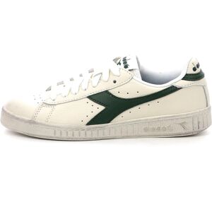 Diadora White/Green Game Low Waxed Trainers - Mens Diadora White/Green Game Low Waxed Trainers - Mens