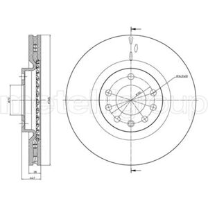 METELLI FIAT Croma II Break Belüfteter Scheibe - Bremse METELLI FIAT Croma II Break Belüfteter Scheibe - Bremse