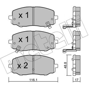 Metelli 22-0912-0 Front Brake Pads - Brakes Metelli 22-0912-0 Front Brake Pads - Brakes