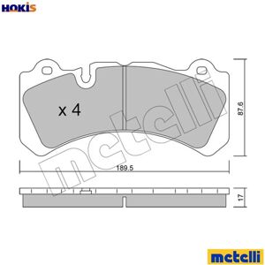 METELLI 22-1328-0 Volvo V60 I Bremsbeläge-Set METELLI 22-1328-0 Volvo V60 I Bremsbeläge-Set