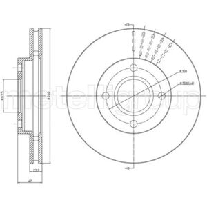 Metelli Ford Bremsscheibe - Belüftet 260mm für Mondeo, Cougar Metelli Ford Bremsscheibe - Belüftet 260mm für Mondeo, Cougar