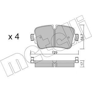 Metelli 22-1130-0 Brake Pads - Suitable for Audi VW Metelli 22-1130-0 Brake Pads - Suitable for Audi VW