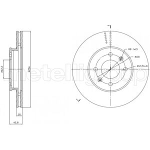Metelli KIA Picanto III Belüfteter Bremsscheibe - Bremsen Metelli KIA Picanto III Belüfteter Bremsscheibe - Bremsen