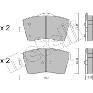 Metelli 22-1186-0 Front Brake Pads Kit - Brake Pads Metelli 22-1186-0 Front Brake Pads Kit - Brake Pads