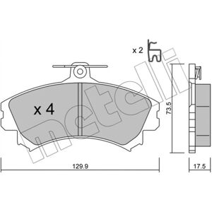 Metelli Brake Pads 22-0216-1 - Brake Pads Metelli Brake Pads 22-0216-1 - Brake Pads