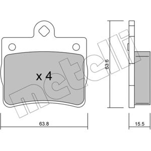 Metelli 22-0255-0 Rear Brake Pads - Brake Pads Metelli 22-0255-0 Rear Brake Pads - Brake Pads