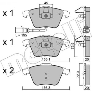 Metelli 22-0549-4 Brake Pad Set - Disc Brake System Metelli 22-0549-4 Brake Pad Set - Disc Brake System